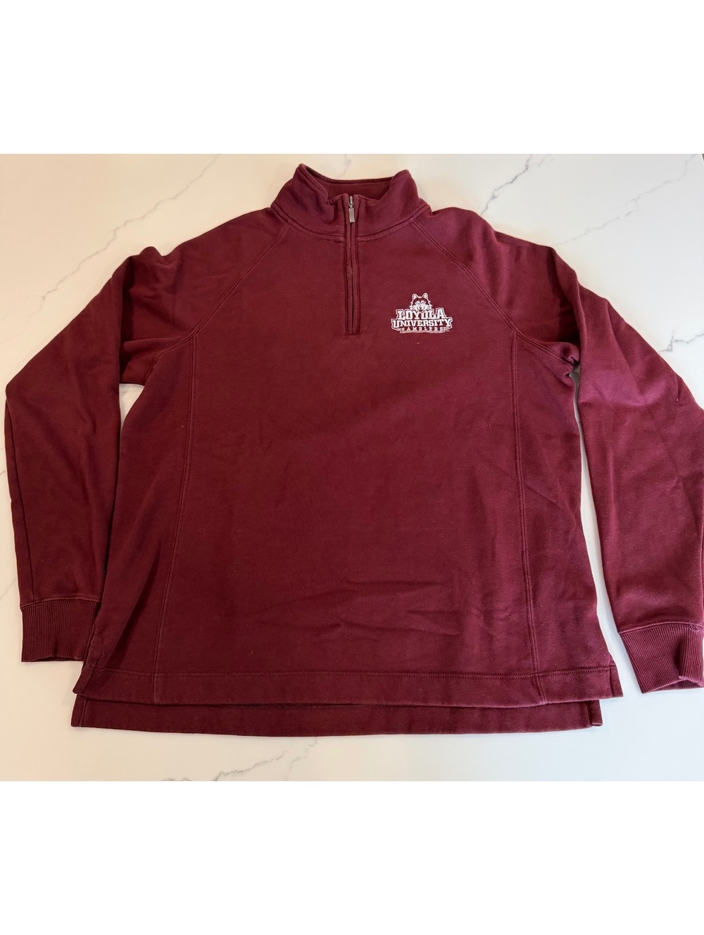 Jansport Loyola University 1/4 Zip Up Burgundy Size XL
